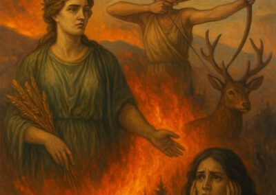 Fuego, diosas y sombra: Deméter, Artemisa, Casandra y los incendios en España