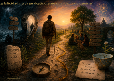 La felicidad no es un destino, sino una forma de caminar en el arte de vivir con la conciencia.